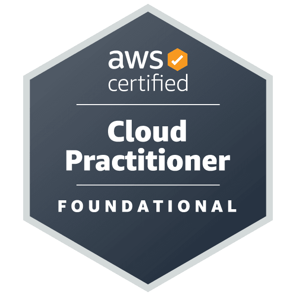 AWS Certified Cloud Practitioner badge — Credly