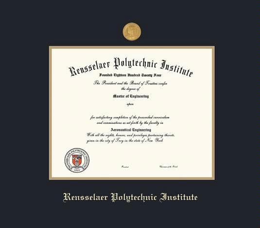 Master of Engineering diploma — Rensselaer Polytechnic Institute